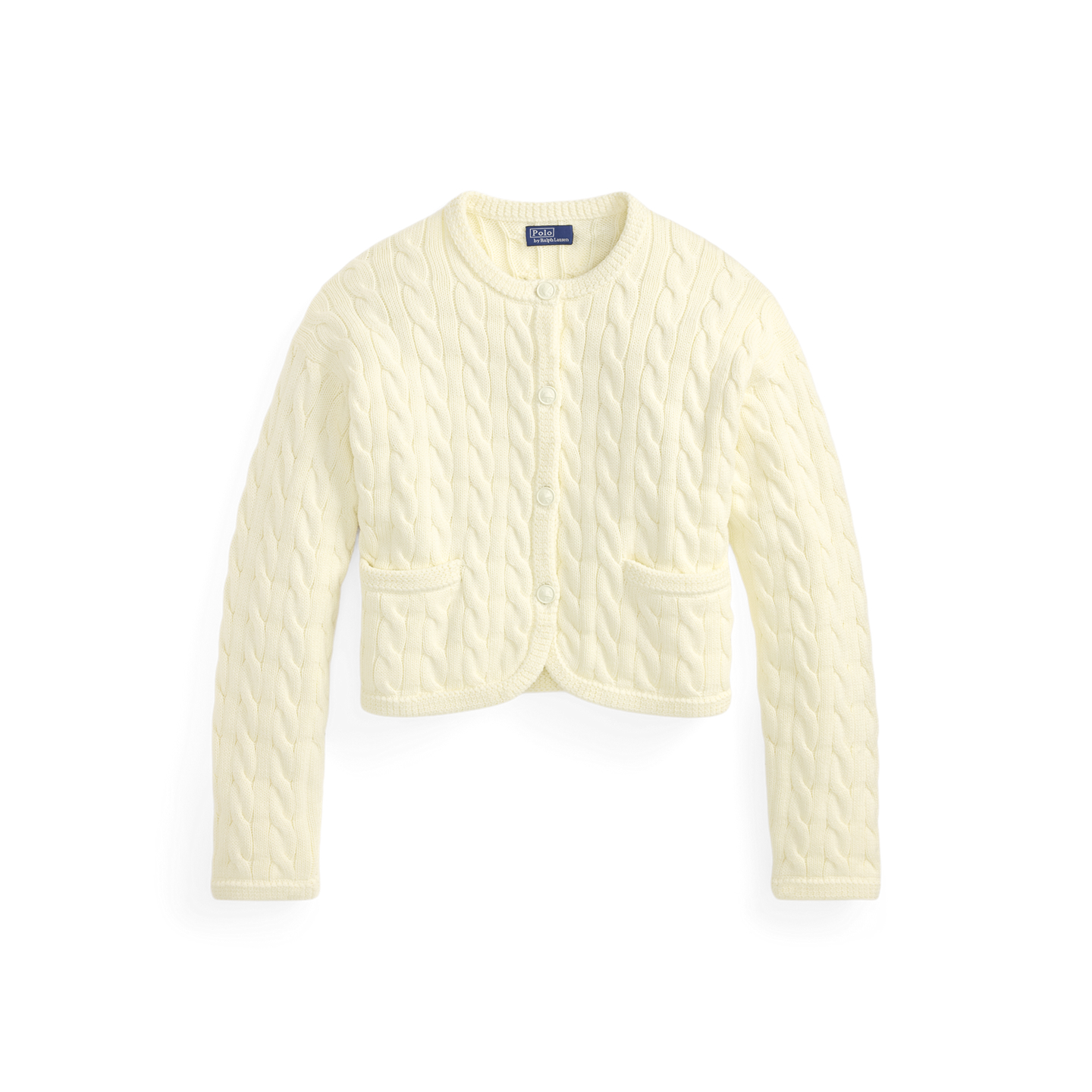 Кардиган Ralph Lauren Cable-Knit Cotton-Blend, цвет: Кремовый — фото 6