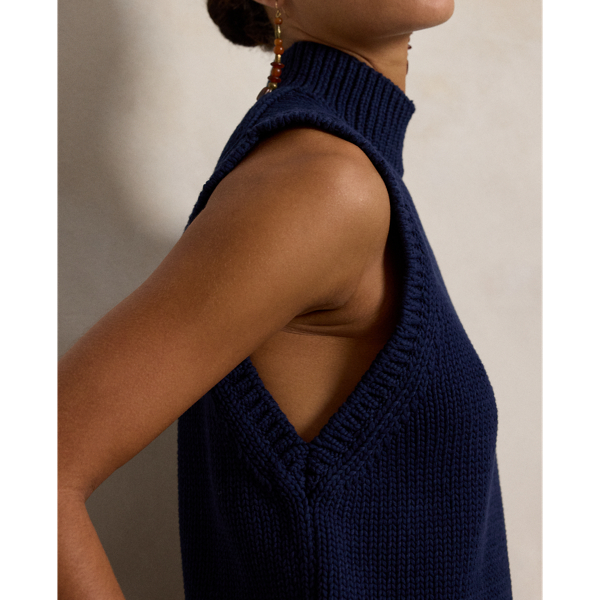 Cruise Navy Sleeveless Turtleneck Sweater Polo Ralph Lauren 6