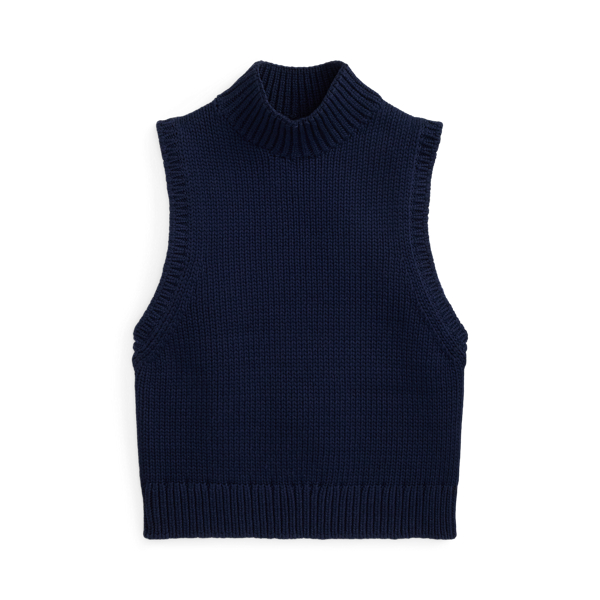 Cruise Navy Sleeveless Turtleneck Sweater Polo Ralph Lauren 2
