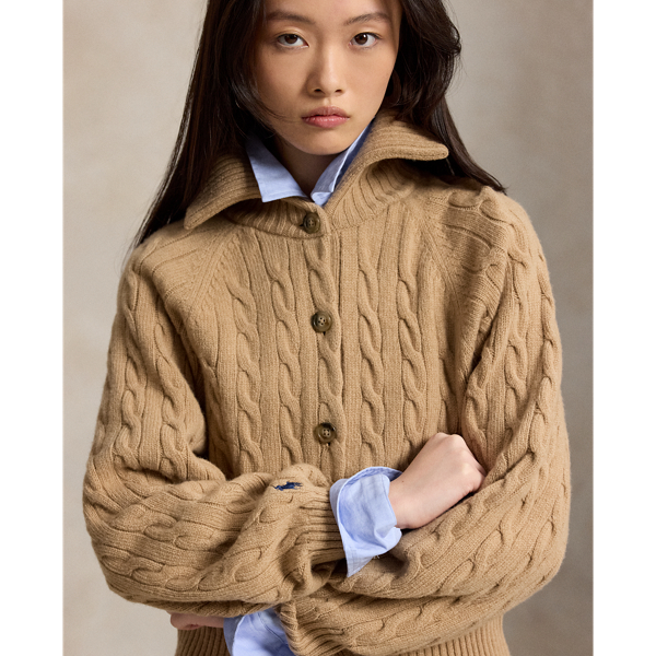 Cable-Knit Wool-Cashmere Jacket