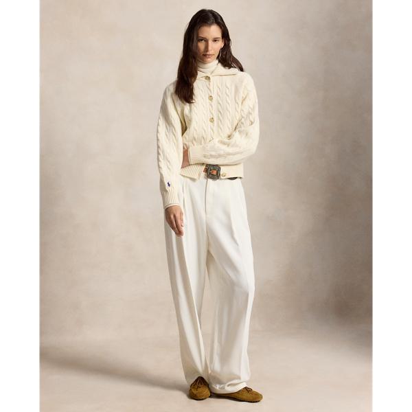 Cable-Knit Wool-Cashmere Jacket