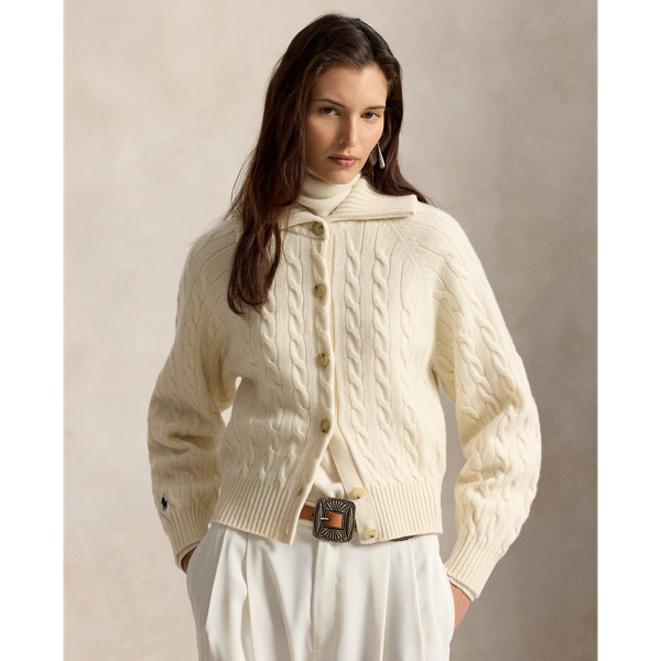 Cable-Knit Wool-Cashmere Jacket