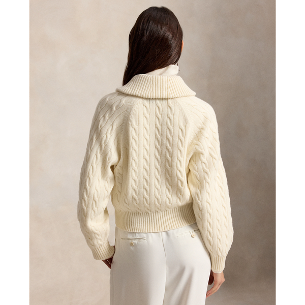 Cable-Knit Wool-Cashmere Jacket