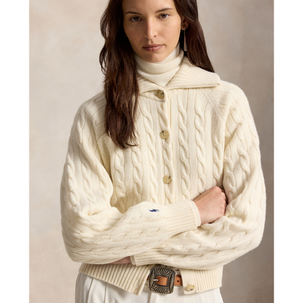 Cable-Knit Wool-Cashmere Jacket