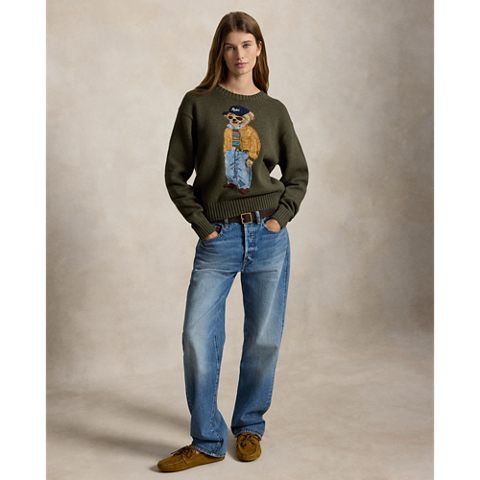Женские свитеры Ralph Lauren Polo Bear Cotton Crewneck Sweater