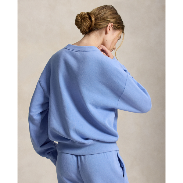 Col rond &agrave; logo en molleton Polo Ralph Lauren en Bleu chemise habill&eacute;e 5