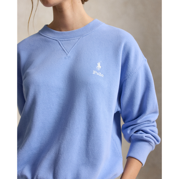Col rond &agrave; logo en molleton Polo Ralph Lauren en Bleu chemise habill&eacute;e 6