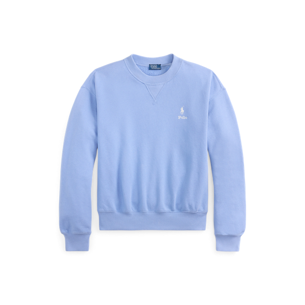Col rond &agrave; logo en molleton Polo Ralph Lauren en Bleu chemise habill&eacute;e 2