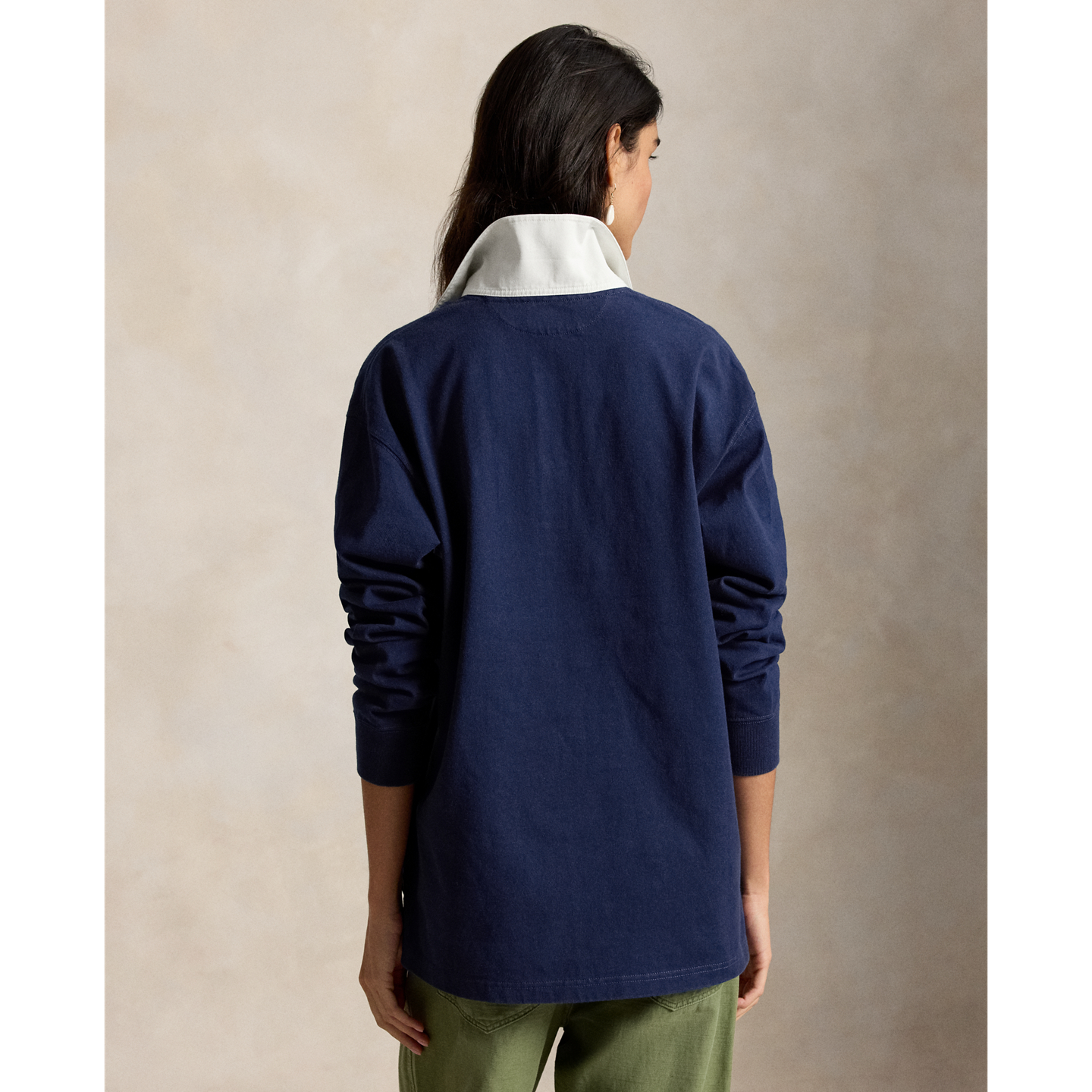 Женская рубашка Ralph Lauren Oversize Cotton Rugby, цвет: Королевский синий — фото 2