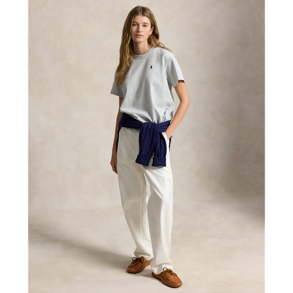 Grey Ash Heather Logo Cotton Jersey T-Shirt Polo Ralph Lauren 4