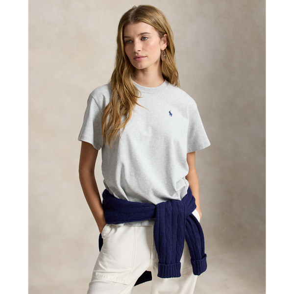 Grey Ash Heather Logo Cotton Jersey T-Shirt Polo Ralph Lauren 1