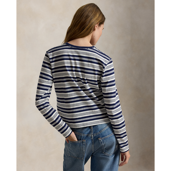 Gestreiftes Langarm-T-Shirt mit Logo Polo Ralph Lauren in Newport-Navy/Nevis 5