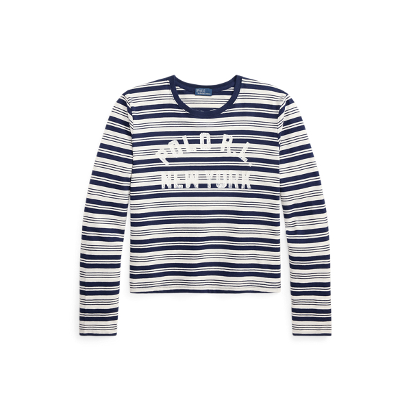 Gestreiftes Langarm-T-Shirt mit Logo Polo Ralph Lauren in Newport-Navy/Nevis 2