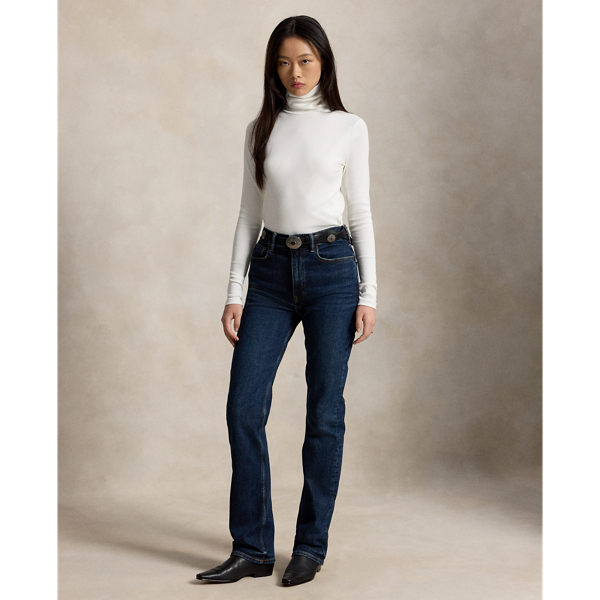 Polo Ralph Lauren 스트레치 코튼 리브 터틀넥 화이트 4