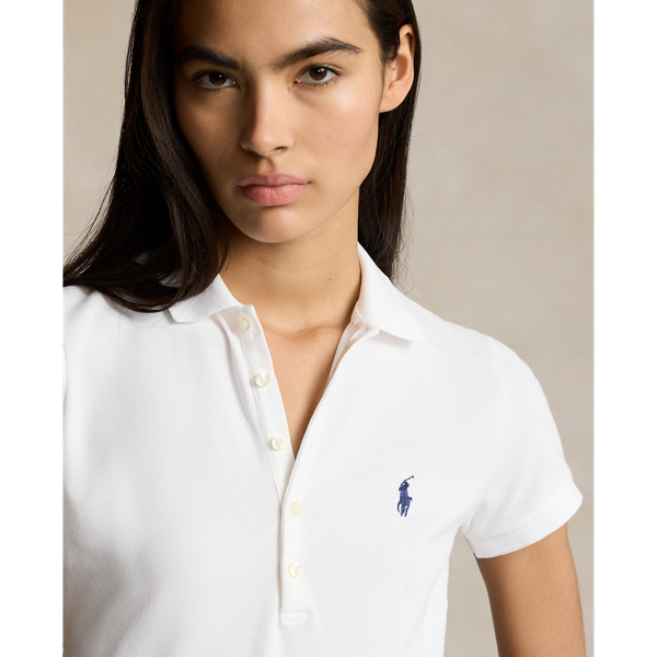 White Slim Fit Stretch Polo Shirt Polo Ralph Lauren 5