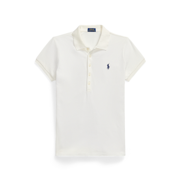 White Slim Fit Stretch Polo Shirt Polo Ralph Lauren 1