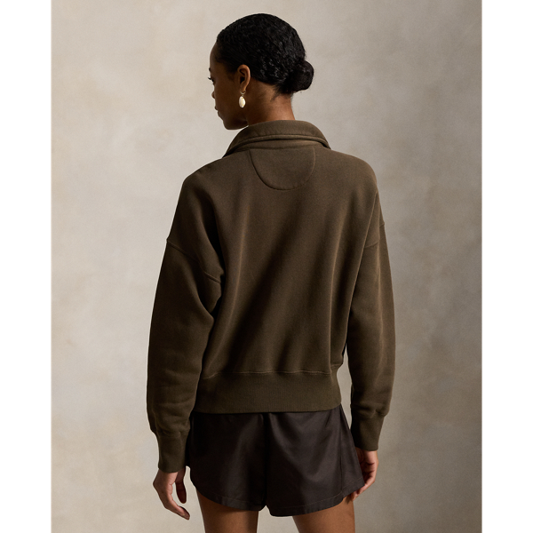 Polo Ralph Lauren フリース クォータージップ ヨーク ブラウン 5