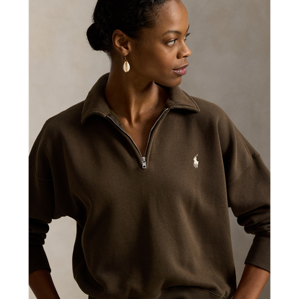 Polo Ralph Lauren フリース クォータージップ ヨーク ブラウン 6