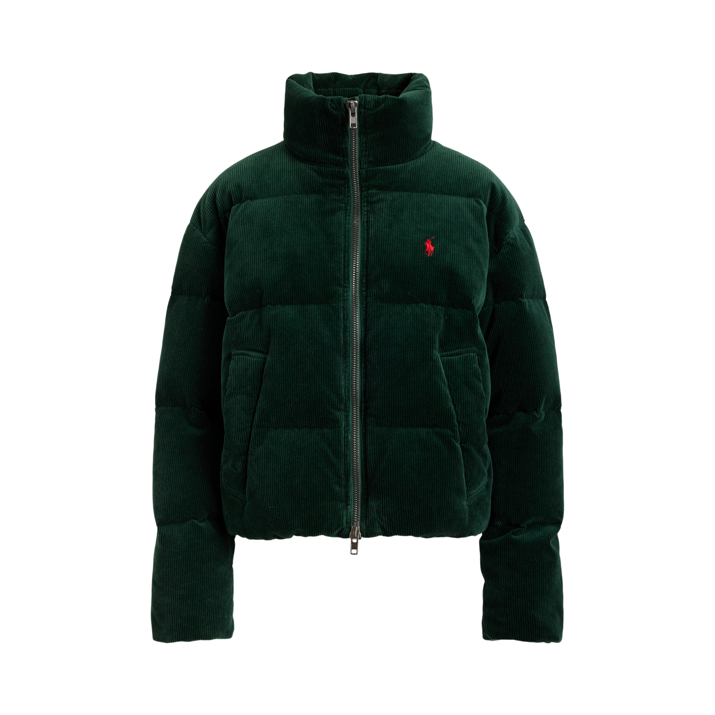 Женская куртка Ralph Lauren Corduroy Down Puffer, цвет: Сосновый — фото 6