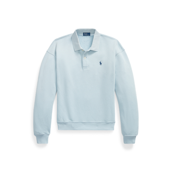 Fleecepullover mit Polokragen