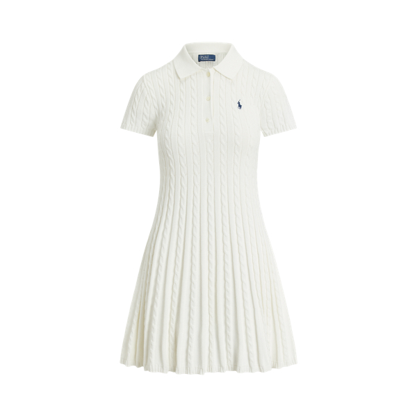 White Cable-Knit Polo Dress Polo Ralph Lauren 1