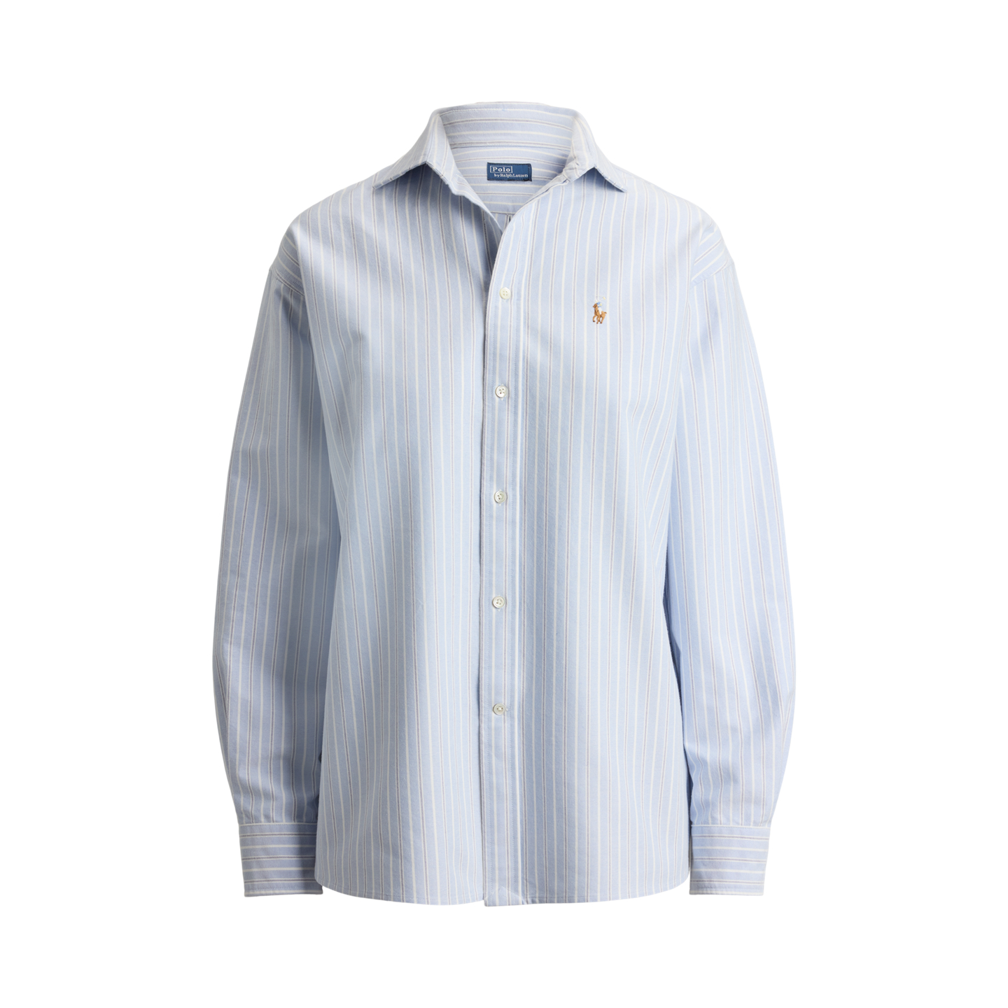 Женская рубашка Ralph Lauren Relaxed Fit Cotton Oxford, цвет: Синий разноцветный — фото 5