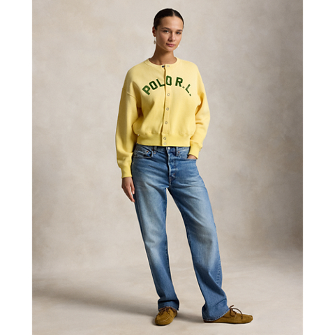 Ralph Lauren Logo Fleece Snapped Cardigan
