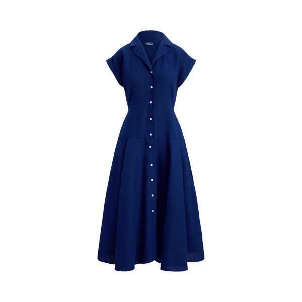 East Side Royal Linen Cap-Sleeve Shirtdress Polo Ralph Lauren 2
