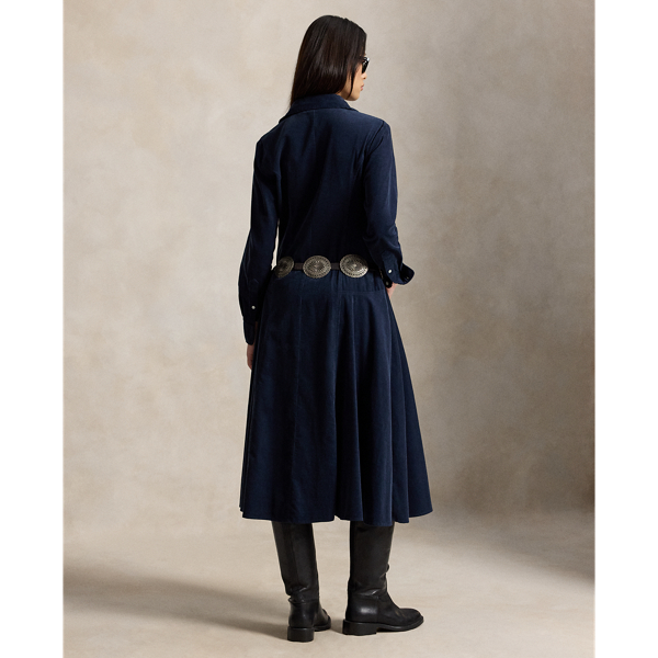 Polo Ralph Lauren コーデュロイ Aライン シャツドレス ネイビー 5