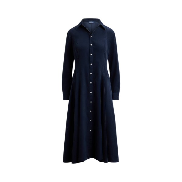 Polo Ralph Lauren コーデュロイ Aライン シャツドレス ネイビー 2