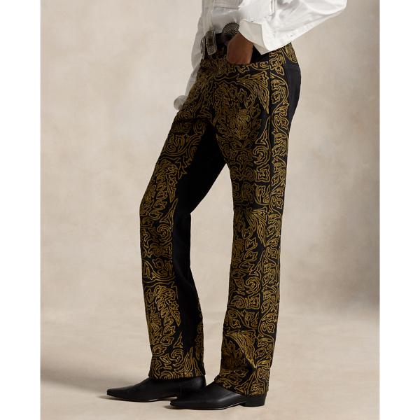 Soutache Relaxed Straight Jean