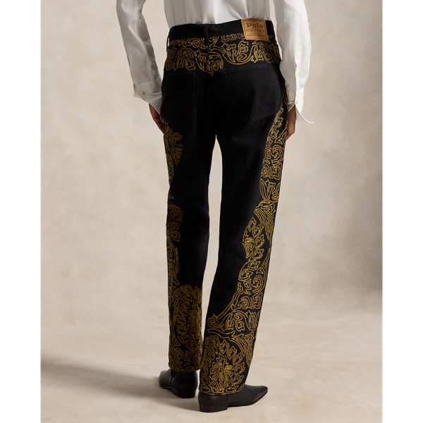 Soutache Relaxed Straight Jean
