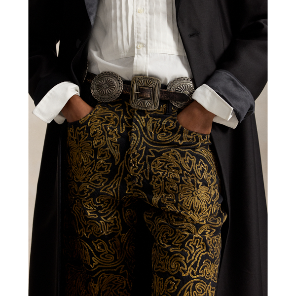 Soutache Relaxed Straight Jean
