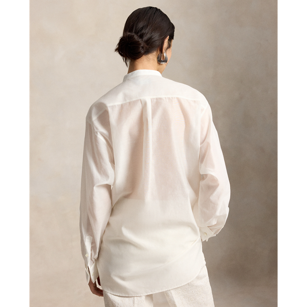 Chemise de smoking en organza Polo Ralph Lauren en Blanc 5