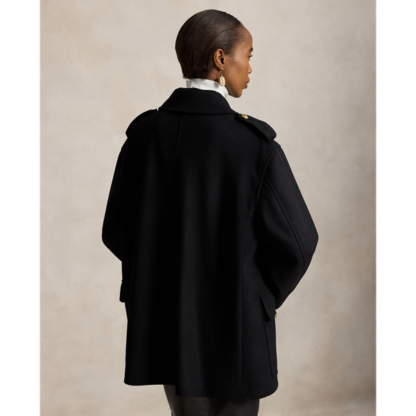Cape-Mantel aus Wollmelton