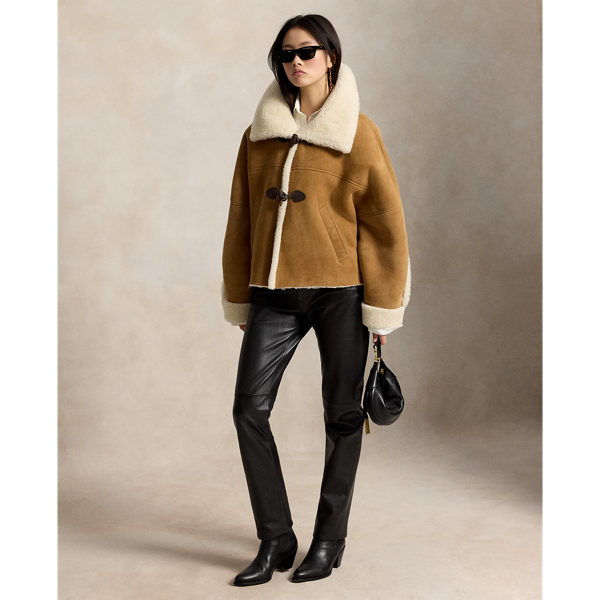 Shearling Toggle Swing Jacket