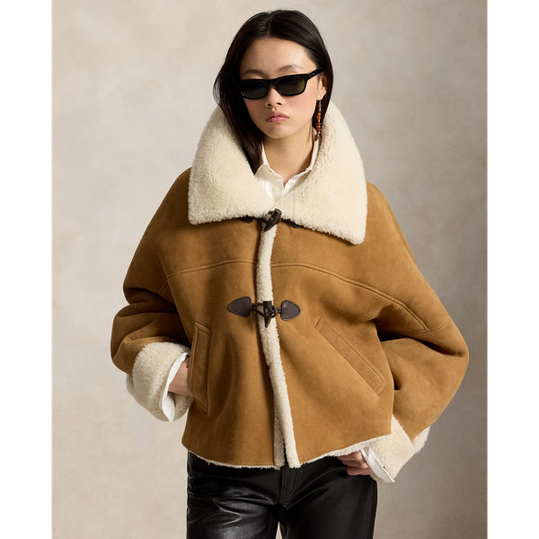 Shearling Toggle Swing Jacket