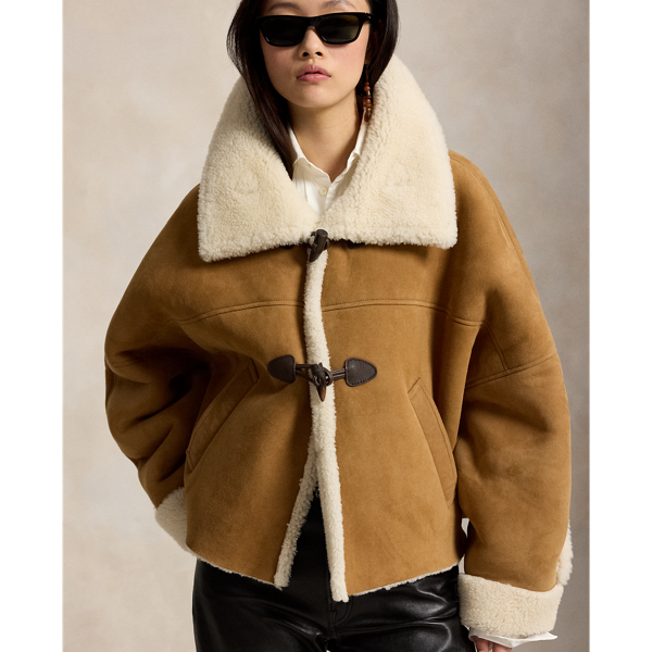 Shearling Toggle Swing Jacket