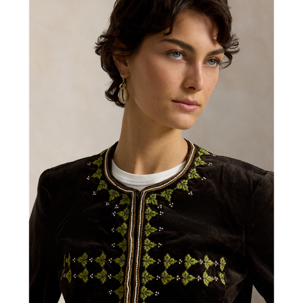 Embellished Velvet Jacket