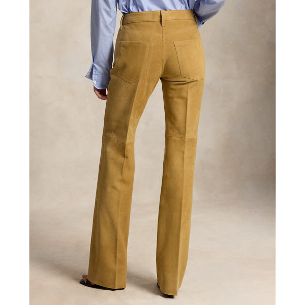 Pantalon bootcut en daim