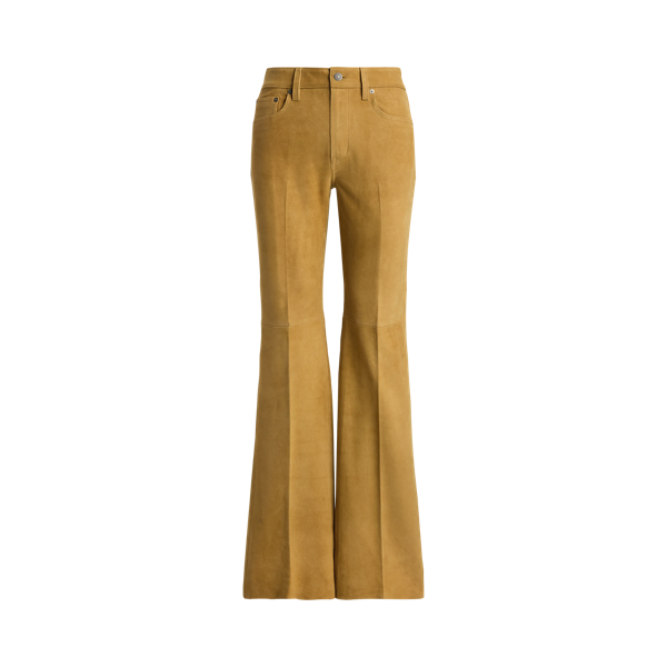 Pantalon bootcut en daim
