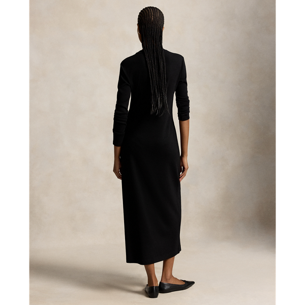 Polo Black Rib-Knit Henley Dress Polo Ralph Lauren 5