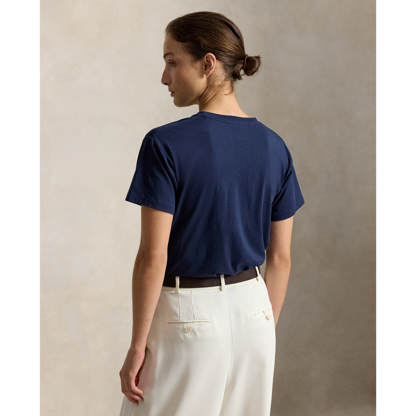 Женская футболка Ralph Lauren Winter Polo Bear Cotton Jersey, цвет: Полуночный океанский — фото 2