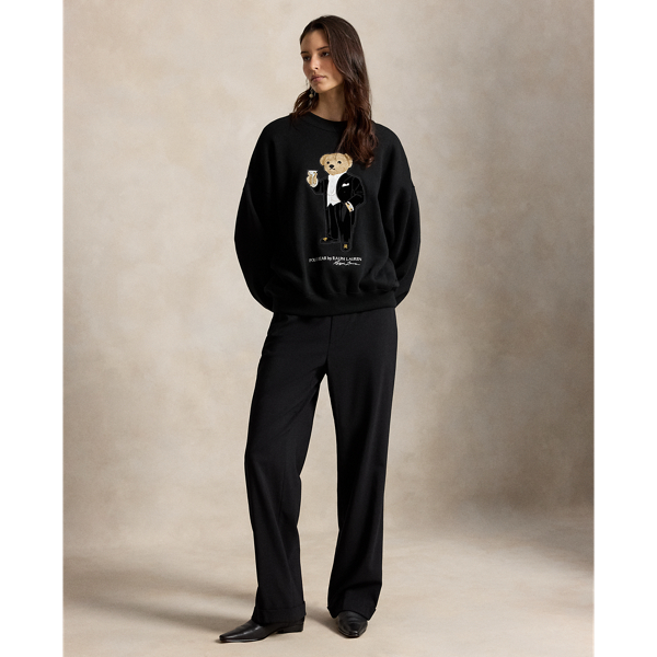 Fleece-Sweatshirt mit Martini&nbsp;Polo&nbsp;Bear