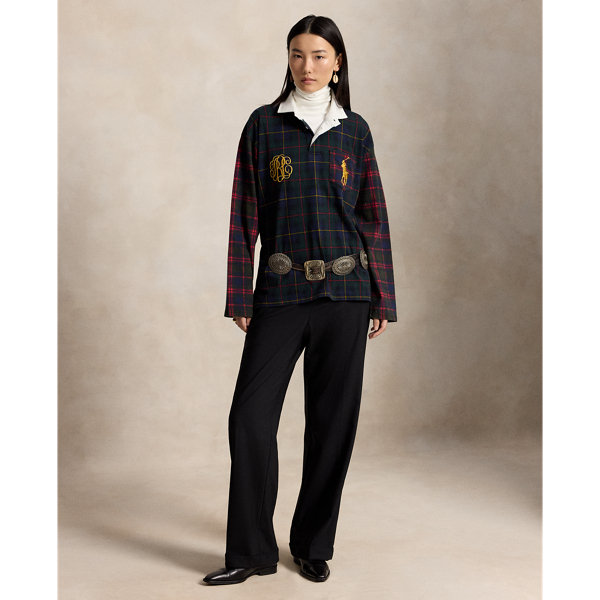 Plaid Cotton Rugby Shirt