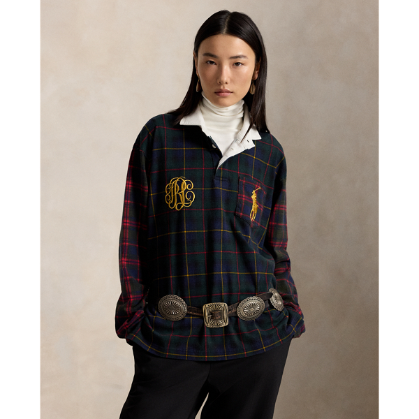 Plaid Cotton Rugby Shirt