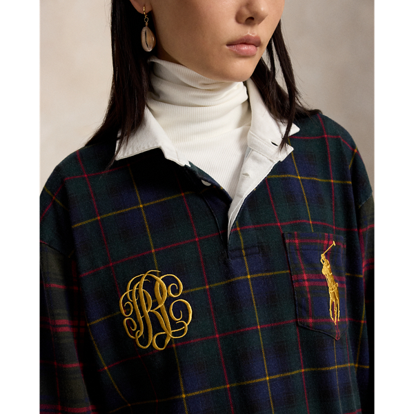 Plaid Cotton Rugby Shirt