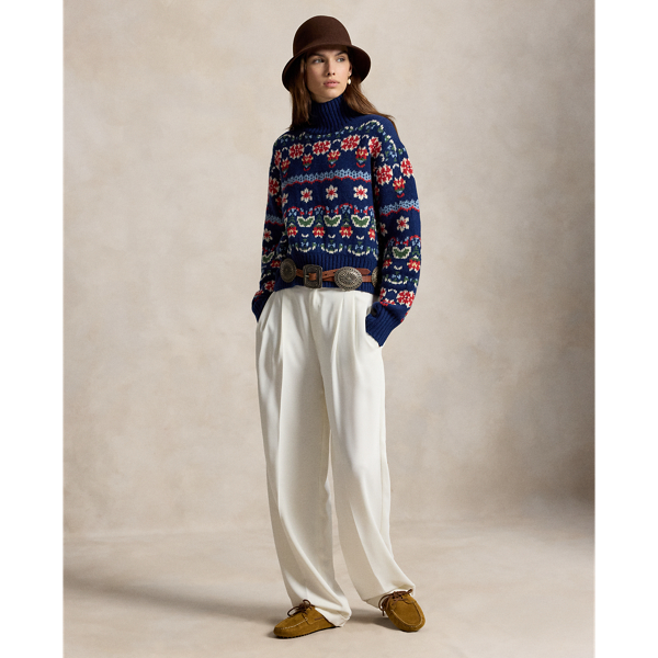 Floral Wool-Blend Jumper