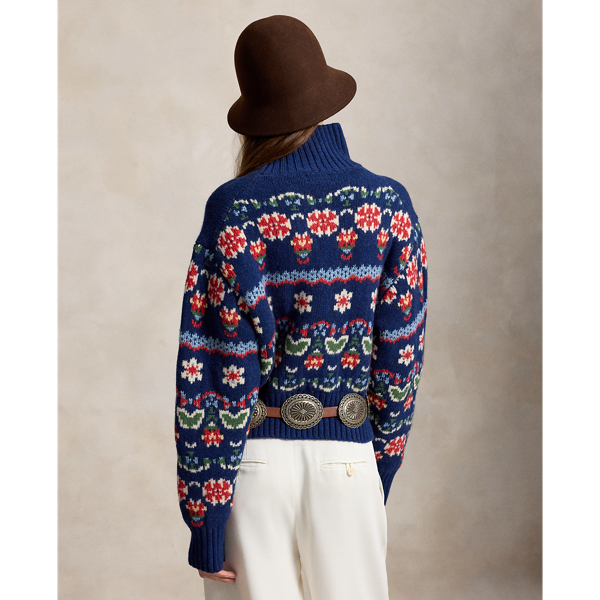 Floral Wool-Blend Jumper