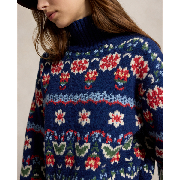 Floral Wool-Blend Jumper